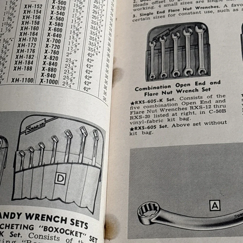 Vintage 1958 Snap-on Tools Catalog W Tool Equipment Kenosha Wisconsin